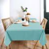 imagesancua 6 Pack Black Tablecloth 90 x 156 Inch  Rectangle Table Cloth for 8 Feet Table Stain and Wrinkle Resistant Washable Polyester Table Cover for Dining Wedding Banquet Party Buffet RestaurantTurquoise