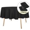 imagesancua 6 Pack Black Tablecloth 90 x 156 Inch  Rectangle Table Cloth for 8 Feet Table Stain and Wrinkle Resistant Washable Polyester Table Cover for Dining Wedding Banquet Party Buffet RestaurantBlack