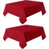 imagesancua 6 Pack Black Tablecloth 90 x 156 Inch  Rectangle Table Cloth for 8 Feet Table Stain and Wrinkle Resistant Washable Polyester Table Cover for Dining Wedding Banquet Party Buffet RestaurantRed