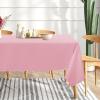 imagesancua 6 Pack Black Tablecloth 90 x 156 Inch  Rectangle Table Cloth for 8 Feet Table Stain and Wrinkle Resistant Washable Polyester Table Cover for Dining Wedding Banquet Party Buffet RestaurantPink