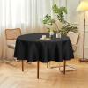 imagesancua 6 Pack Black Tablecloth 90 x 156 Inch  Rectangle Table Cloth for 8 Feet Table Stain and Wrinkle Resistant Washable Polyester Table Cover for Dining Wedding Banquet Party Buffet RestaurantBlack