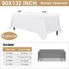 imagesancua 6 Pack Black Tablecloth 90 x 156 Inch  Rectangle Table Cloth for 8 Feet Table Stain and Wrinkle Resistant Washable Polyester Table Cover for Dining Wedding Banquet Party Buffet RestaurantWhite