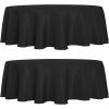 imagesancua 6 Pack Black Tablecloth 90 x 156 Inch  Rectangle Table Cloth for 8 Feet Table Stain and Wrinkle Resistant Washable Polyester Table Cover for Dining Wedding Banquet Party Buffet RestaurantBlack