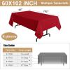 imagesancua 6 Pack Black Tablecloth 90 x 156 Inch  Rectangle Table Cloth for 8 Feet Table Stain and Wrinkle Resistant Washable Polyester Table Cover for Dining Wedding Banquet Party Buffet RestaurantRed
