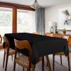 imagesancua 6 Pack Black Tablecloth 90 x 156 Inch  Rectangle Table Cloth for 8 Feet Table Stain and Wrinkle Resistant Washable Polyester Table Cover for Dining Wedding Banquet Party Buffet RestaurantBlack