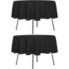 imagesancua 6 Pack Black Tablecloth 90 x 156 Inch  Rectangle Table Cloth for 8 Feet Table Stain and Wrinkle Resistant Washable Polyester Table Cover for Dining Wedding Banquet Party Buffet RestaurantBlack
