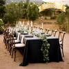 imagesancua 6 Pack Black Tablecloth 90 x 156 Inch  Rectangle Table Cloth for 8 Feet Table Stain and Wrinkle Resistant Washable Polyester Table Cover for Dining Wedding Banquet Party Buffet RestaurantBlack
