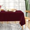 imagesancua 6 Pack Black Tablecloth 90 x 156 Inch  Rectangle Table Cloth for 8 Feet Table Stain and Wrinkle Resistant Washable Polyester Table Cover for Dining Wedding Banquet Party Buffet RestaurantBurgundy