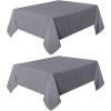 imagesancua 6 Pack Black Tablecloth 90 x 156 Inch  Rectangle Table Cloth for 8 Feet Table Stain and Wrinkle Resistant Washable Polyester Table Cover for Dining Wedding Banquet Party Buffet RestaurantLight Grey