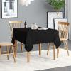 imagesancua 6 Pack Black Tablecloth 90 x 156 Inch  Rectangle Table Cloth for 8 Feet Table Stain and Wrinkle Resistant Washable Polyester Table Cover for Dining Wedding Banquet Party Buffet RestaurantBlack