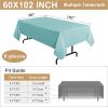 imagesancua 6 Pack Black Tablecloth 90 x 156 Inch  Rectangle Table Cloth for 8 Feet Table Stain and Wrinkle Resistant Washable Polyester Table Cover for Dining Wedding Banquet Party Buffet RestaurantTurquoise