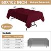 imagesancua 6 Pack Black Tablecloth 90 x 156 Inch  Rectangle Table Cloth for 8 Feet Table Stain and Wrinkle Resistant Washable Polyester Table Cover for Dining Wedding Banquet Party Buffet RestaurantBurgundy