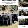 imagesancua 6 Pack Black Tablecloth 90 x 156 Inch  Rectangle Table Cloth for 8 Feet Table Stain and Wrinkle Resistant Washable Polyester Table Cover for Dining Wedding Banquet Party Buffet RestaurantBlack
