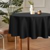 imagesancua 6 Pack Black Tablecloth 90 x 156 Inch  Rectangle Table Cloth for 8 Feet Table Stain and Wrinkle Resistant Washable Polyester Table Cover for Dining Wedding Banquet Party Buffet RestaurantBlack
