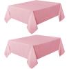 imagesancua 6 Pack Black Tablecloth 90 x 156 Inch  Rectangle Table Cloth for 8 Feet Table Stain and Wrinkle Resistant Washable Polyester Table Cover for Dining Wedding Banquet Party Buffet RestaurantPink