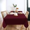 imagesancua 6 Pack Black Tablecloth 90 x 156 Inch  Rectangle Table Cloth for 8 Feet Table Stain and Wrinkle Resistant Washable Polyester Table Cover for Dining Wedding Banquet Party Buffet RestaurantBurgundy