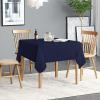 imagesancua 6 Pack Black Tablecloth 90 x 156 Inch  Rectangle Table Cloth for 8 Feet Table Stain and Wrinkle Resistant Washable Polyester Table Cover for Dining Wedding Banquet Party Buffet RestaurantNavy Blue