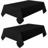 imagesancua 6 Pack Black Tablecloth 90 x 156 Inch  Rectangle Table Cloth for 8 Feet Table Stain and Wrinkle Resistant Washable Polyester Table Cover for Dining Wedding Banquet Party Buffet RestaurantBlack