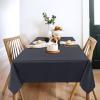 imagesancua 6 Pack Black Tablecloth 90 x 156 Inch  Rectangle Table Cloth for 8 Feet Table Stain and Wrinkle Resistant Washable Polyester Table Cover for Dining Wedding Banquet Party Buffet RestaurantGrey