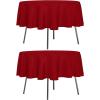 imagesancua 6 Pack Black Tablecloth 90 x 156 Inch  Rectangle Table Cloth for 8 Feet Table Stain and Wrinkle Resistant Washable Polyester Table Cover for Dining Wedding Banquet Party Buffet RestaurantRed
