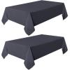imagesancua 6 Pack Black Tablecloth 90 x 156 Inch  Rectangle Table Cloth for 8 Feet Table Stain and Wrinkle Resistant Washable Polyester Table Cover for Dining Wedding Banquet Party Buffet RestaurantGrey