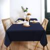 imagesancua 6 Pack Black Tablecloth 90 x 156 Inch  Rectangle Table Cloth for 8 Feet Table Stain and Wrinkle Resistant Washable Polyester Table Cover for Dining Wedding Banquet Party Buffet RestaurantNavy Blue