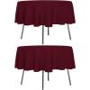 imagesancua 6 Pack Black Tablecloth 90 x 156 Inch  Rectangle Table Cloth for 8 Feet Table Stain and Wrinkle Resistant Washable Polyester Table Cover for Dining Wedding Banquet Party Buffet RestaurantBurgundy