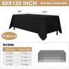 imagesancua 6 Pack Black Tablecloth 90 x 156 Inch  Rectangle Table Cloth for 8 Feet Table Stain and Wrinkle Resistant Washable Polyester Table Cover for Dining Wedding Banquet Party Buffet RestaurantBlack