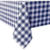 imagesancua Checkered Vinyl Square Tablecloth  54 x 54 Inch  100 Waterproof Oil Proof Spill Proof PVC Table Cloth Wipe Clean Table Cover for Dining Table Buffet Parties and Camping Black and WhiteBlue and White Checkered