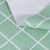 imagesancua Checkered Vinyl Square Tablecloth  54 x 54 Inch  100 Waterproof Oil Proof Spill Proof PVC Table Cloth Wipe Clean Table Cover for Dining Table Buffet Parties and Camping Black and WhiteGreen Checkered