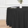 imagesancua Round Tablecloth  132 Inch  Water Resistant Spill Proof Washable Polyester Table Cloth Decorative Fabric Table Cover for Dining Table Buffet Parties and Camping Black