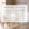 imagesancua Round Tablecloth  132 Inch  Water Resistant Spill Proof Washable Polyester Table Cloth Decorative Fabric Table Cover for Dining Table Buffet Parties and Camping Black