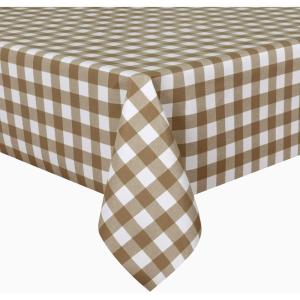 imagesancua Checkered Vinyl Rectangle Tablecloth  52 x 70 Inch  100 Waterproof Oil Proof Spill Proof PVC Table Cloth Wipe Clean Table Cover for Dining Table Buffet Parties and Camping Black and WhiteCoffee and White Checkered