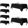 imagesancua Black Rectangle Tablecloths for 8 Foot Tables 6 Pack  Washable Polyester Fabric Table Cloth for Wedding Party Birthday Banquet Reception 60x120 InchBlack