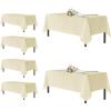 imagesancua Black Rectangle Tablecloths for 8 Foot Tables 6 Pack  Washable Polyester Fabric Table Cloth for Wedding Party Birthday Banquet Reception 60x120 InchBeige