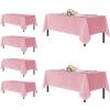 imagesancua Black Rectangle Tablecloths for 8 Foot Tables 6 Pack  Washable Polyester Fabric Table Cloth for Wedding Party Birthday Banquet Reception 60x120 InchPink