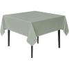 imagesancua Black Square Tablecloths 85x85 Inch 2 Pack  Fabric Table Cloth for Square or Round Tables Washable Polyester Table Cover for Outdoor Party Birthday Buffet ResturantSage Green