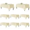 imagesancua Black Rectangle Tablecloths for 8 Foot Tables 6 Pack  Washable Polyester Fabric Table Cloth for Wedding Party Birthday Banquet Reception 60x120 InchBeige