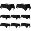 imagesancua Black Rectangle Tablecloths for 8 Foot Tables 6 Pack  Washable Polyester Fabric Table Cloth for Wedding Party Birthday Banquet Reception 60x120 InchBlack