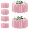 imagesancua Black Rectangle Tablecloths for 8 Foot Tables 6 Pack  Washable Polyester Fabric Table Cloth for Wedding Party Birthday Banquet Reception 60x120 InchPink