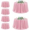 imagesancua Black Rectangle Tablecloths for 8 Foot Tables 6 Pack  Washable Polyester Fabric Table Cloth for Wedding Party Birthday Banquet Reception 60x120 InchPink