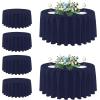 imagesancua Black Rectangle Tablecloths for 8 Foot Tables 6 Pack  Washable Polyester Fabric Table Cloth for Wedding Party Birthday Banquet Reception 60x120 InchNavy