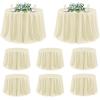 imagesancua Black Rectangle Tablecloths for 8 Foot Tables 6 Pack  Washable Polyester Fabric Table Cloth for Wedding Party Birthday Banquet Reception 60x120 InchBeige