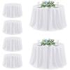 imagesancua Black Rectangle Tablecloths for 8 Foot Tables 6 Pack  Washable Polyester Fabric Table Cloth for Wedding Party Birthday Banquet Reception 60x120 InchWhite