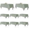 imagesancua Black Rectangle Tablecloths for 8 Foot Tables 6 Pack  Washable Polyester Fabric Table Cloth for Wedding Party Birthday Banquet Reception 60x120 InchSage Green