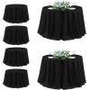 imagesancua Black Rectangle Tablecloths for 8 Foot Tables 6 Pack  Washable Polyester Fabric Table Cloth for Wedding Party Birthday Banquet Reception 60x120 InchBlack