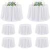 imagesancua Black Rectangle Tablecloths for 8 Foot Tables 6 Pack  Washable Polyester Fabric Table Cloth for Wedding Party Birthday Banquet Reception 60x120 InchWhite