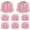 imagesancua Black Rectangle Tablecloths for 8 Foot Tables 6 Pack  Washable Polyester Fabric Table Cloth for Wedding Party Birthday Banquet Reception 60x120 InchPink