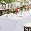 imagesancua Black Rectangle Tablecloths for 8 Foot Tables 6 Pack  Washable Polyester Fabric Table Cloth for Wedding Party Birthday Banquet Reception 60x120 InchWhite