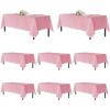 imagesancua Black Rectangle Tablecloths for 8 Foot Tables 6 Pack  Washable Polyester Fabric Table Cloth for Wedding Party Birthday Banquet Reception 60x120 InchPink